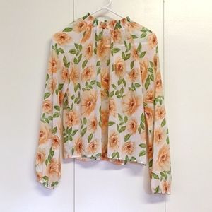 Forever 21 Floral Printed High Neck Top